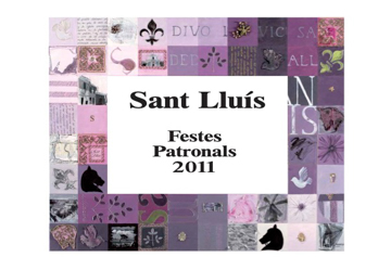 Cartel Sant Lluís 2011